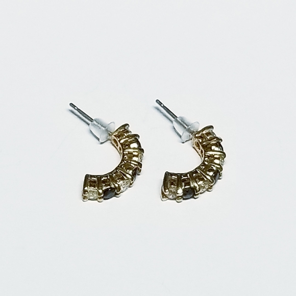 Rhinestone Hoop Earrings - Picture 4 of 6